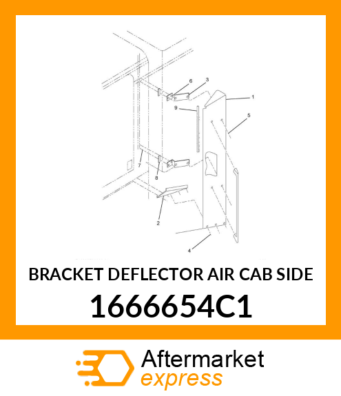 BRACKET DEFLECTOR AIR CAB SIDE 1666654C1