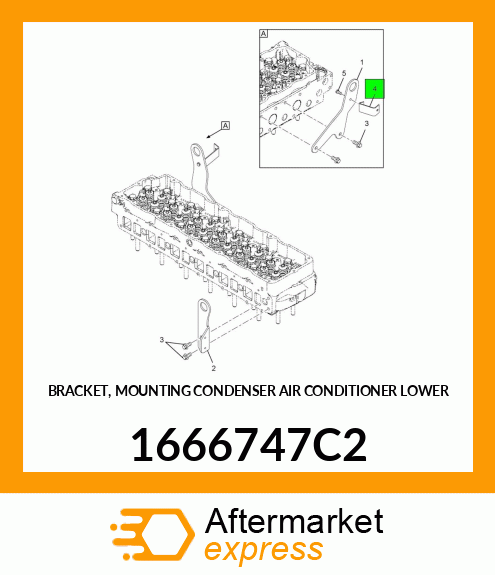 BRACKET, MOUNTING CONDENSER AIR CONDITIONER LOWER 1666747C2