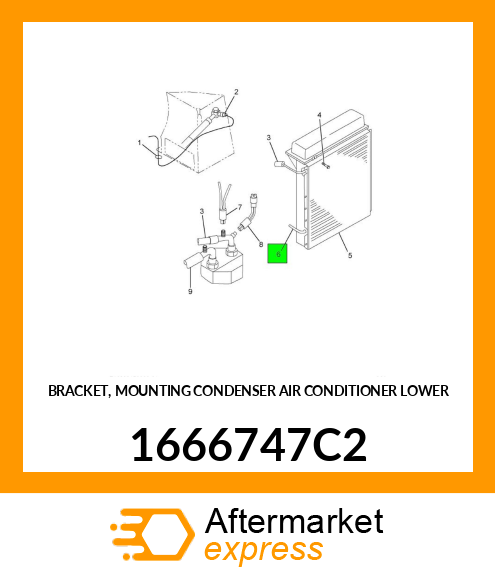 BRACKET, MOUNTING CONDENSER AIR CONDITIONER LOWER 1666747C2