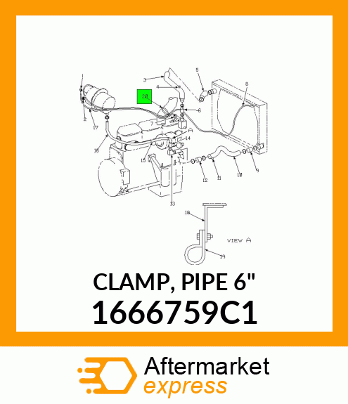 CLAMP, PIPE 6" 1666759C1