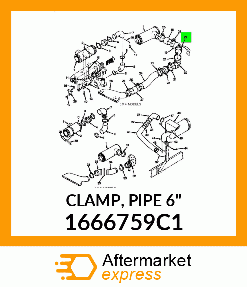 CLAMP, PIPE 6" 1666759C1