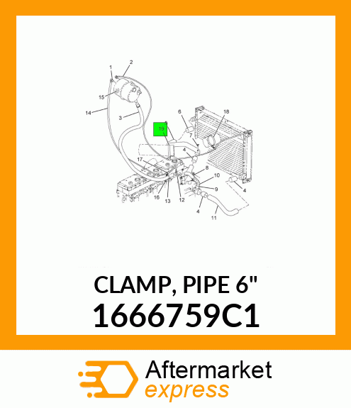 CLAMP, PIPE 6" 1666759C1