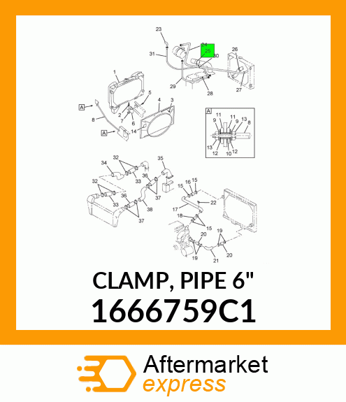 CLAMP, PIPE 6" 1666759C1