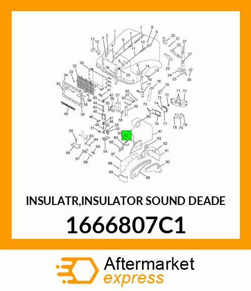 INSULATR,INSULATOR SOUND DEADE 1666807C1