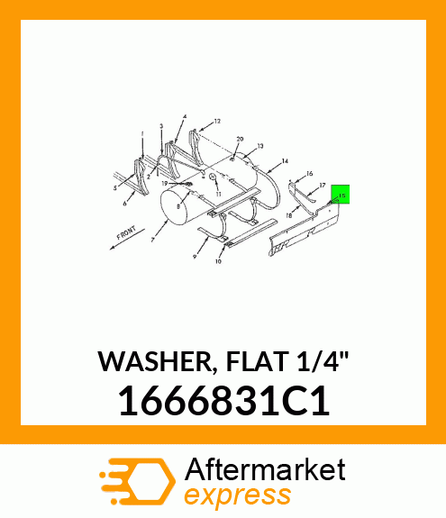 WASHER, FLAT 1/4" 1666831C1