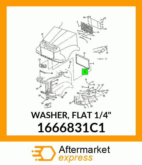 WASHER, FLAT 1/4" 1666831C1