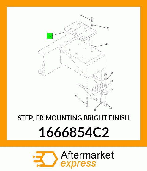 STEP, FR MOUNTING BRIGHT FINISH 1666854C2