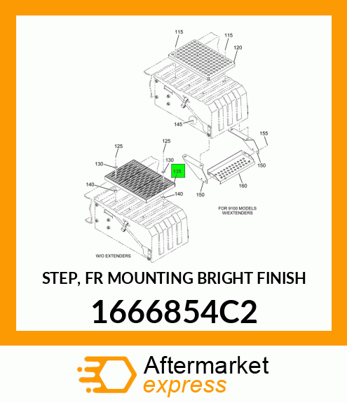 STEP, FR MOUNTING BRIGHT FINISH 1666854C2