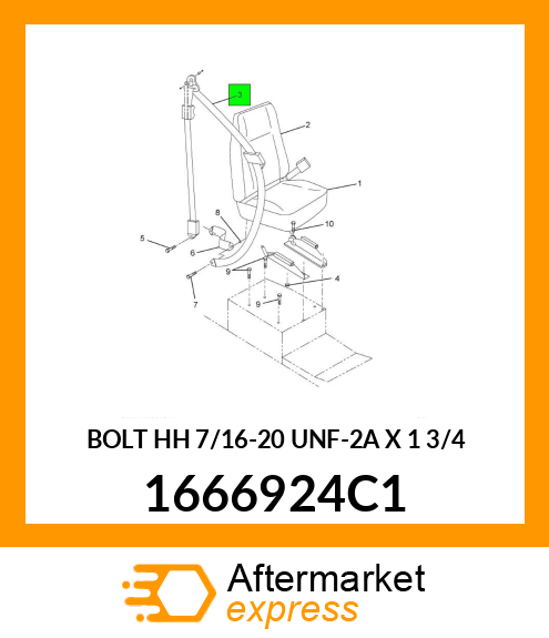 BOLT HH 7/16-20 UNF-2A X 1 3/4 1666924C1