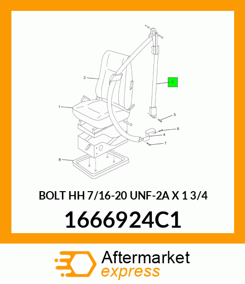 BOLT HH 7/16-20 UNF-2A X 1 3/4 1666924C1