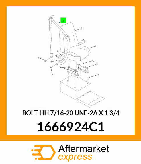 BOLT HH 7/16-20 UNF-2A X 1 3/4 1666924C1