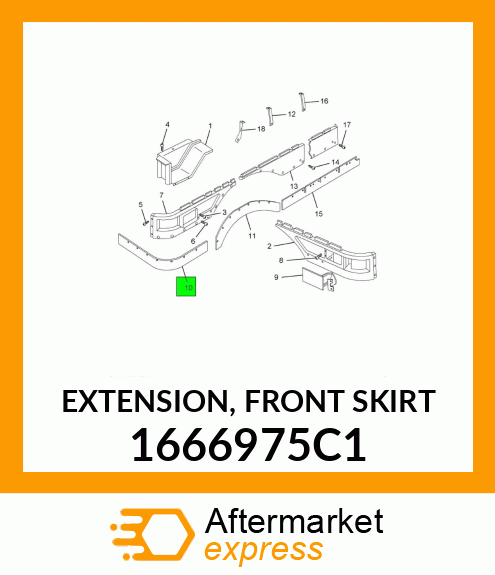 EXTENSION, FRONT SKIRT 1666975C1