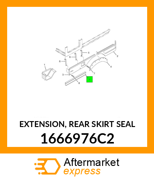 EXTENSION, REAR SKIRT SEAL 1666976C2