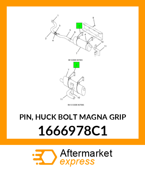 PIN, HUCK BOLT MAGNA GRIP 1666978C1