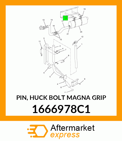 PIN, HUCK BOLT MAGNA GRIP 1666978C1