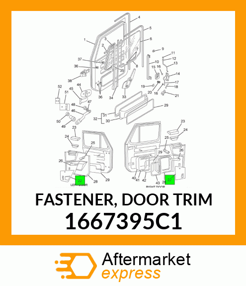 FASTENER, DOOR TRIM 1667395C1