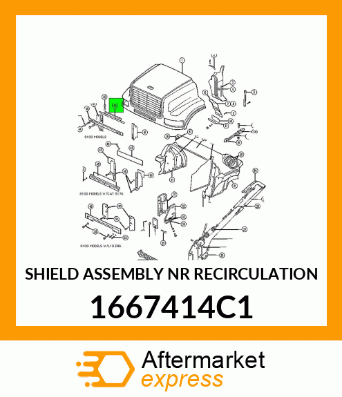 SHIELD ASSEMBLY NR RECIRCULATION 1667414C1