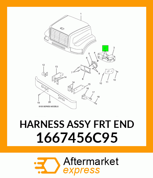 HARNESS ASSY FRT END 1667456C95