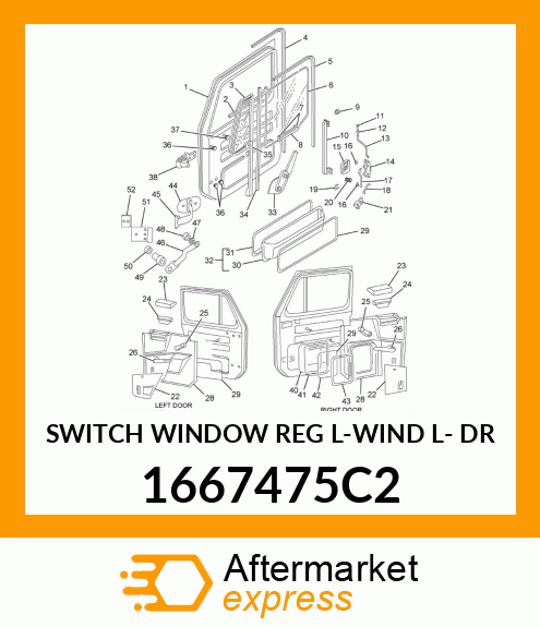 SWITCH WINDOW REG L-WIND L- DR 1667475C2