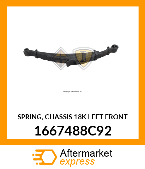 SPRING, CHASSIS 18K LEFT FRONT 1667488C92