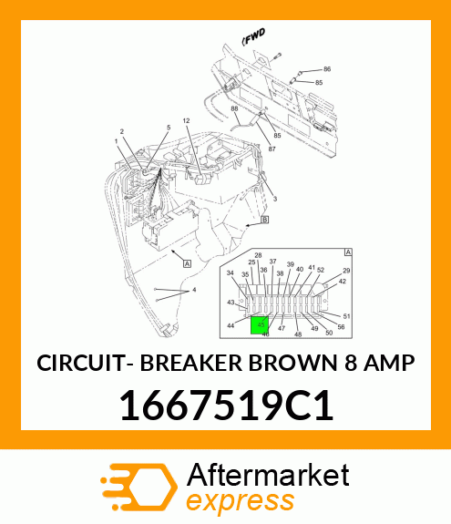 CIRCUIT- BREAKER BROWN 8 AMP 1667519C1