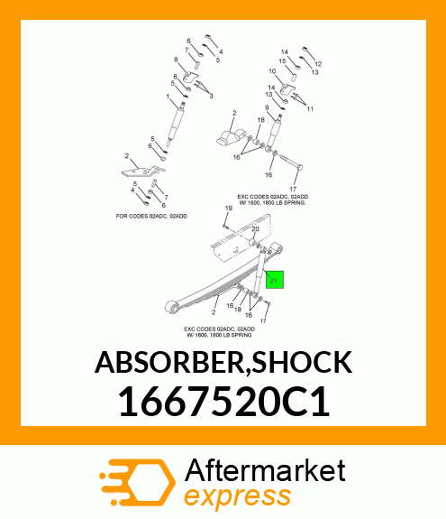 ABSORBER,SHOCK 1667520C1