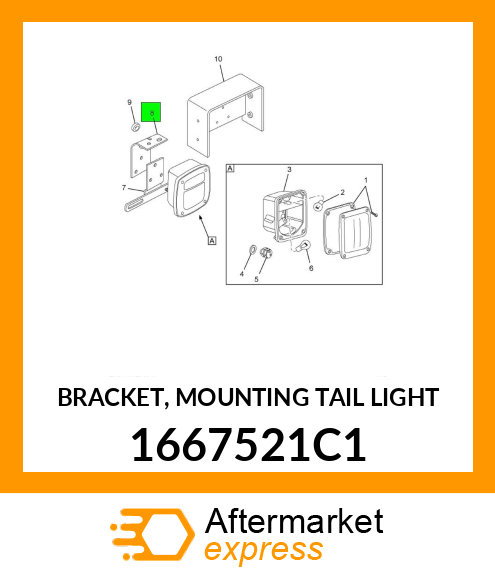 BRACKET, MOUNTING TAIL LIGHT 1667521C1