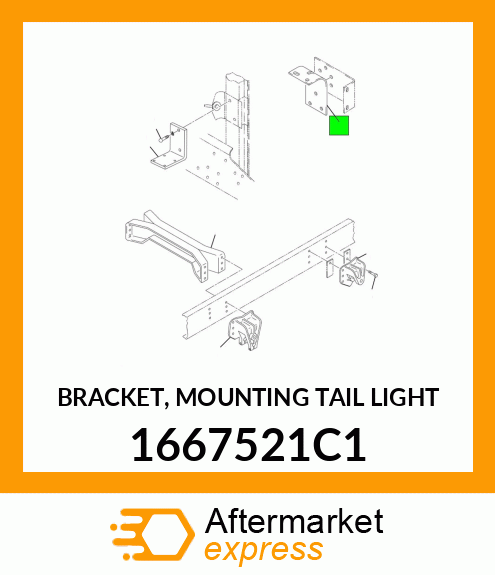 BRACKET, MOUNTING TAIL LIGHT 1667521C1