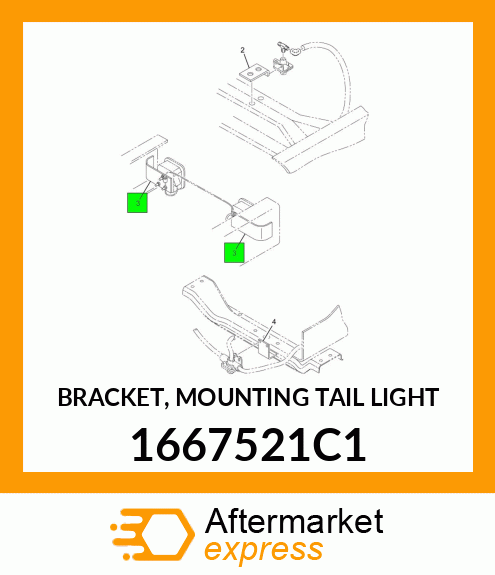 BRACKET, MOUNTING TAIL LIGHT 1667521C1