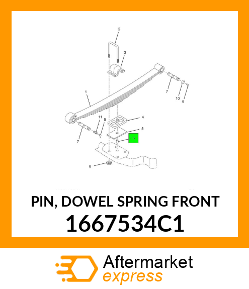 PIN, DOWEL SPRING FRONT 1667534C1