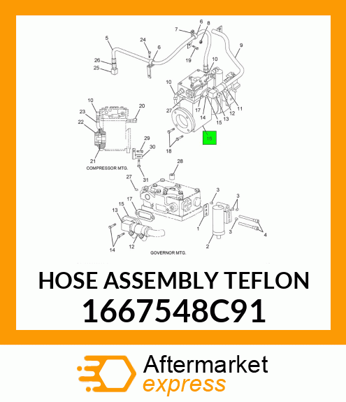 HOSE ASSEMBLY TEFLON 1667548C91