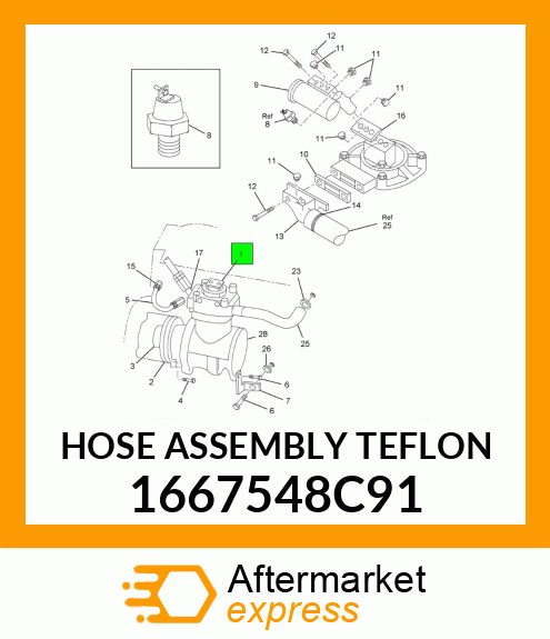 HOSE ASSEMBLY TEFLON 1667548C91