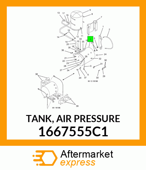 TANK, AIR PRESSURE 1667555C1