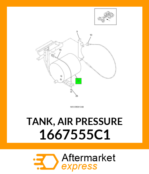 TANK, AIR PRESSURE 1667555C1