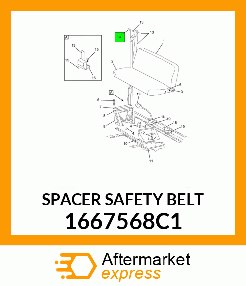 SPACER SAFETY BELT 1667568C1