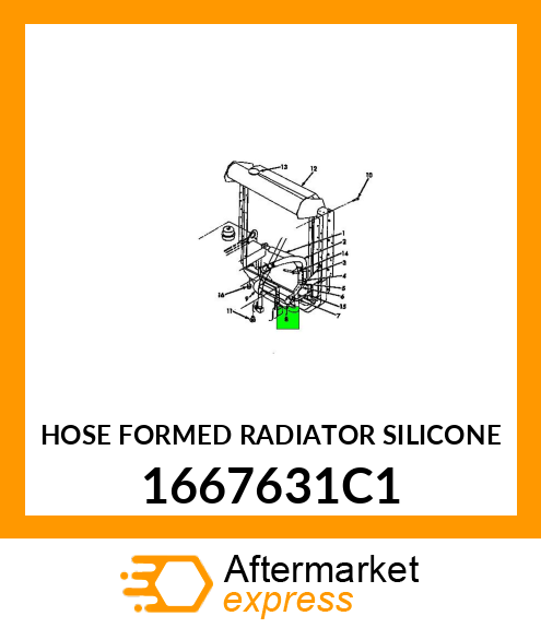 HOSE FORMED RADIATOR SILICONE 1667631C1