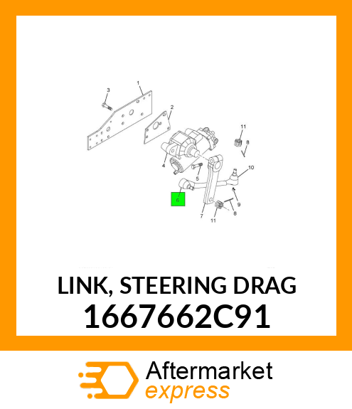 LINK, STEERING DRAG 1667662C91