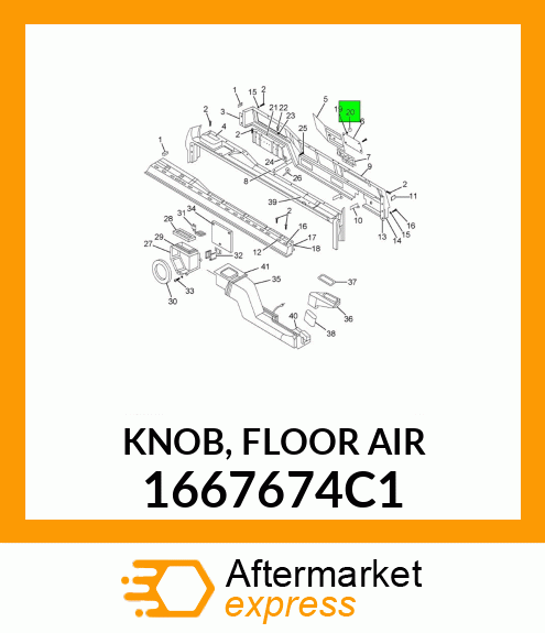 KNOB, FLOOR AIR 1667674C1