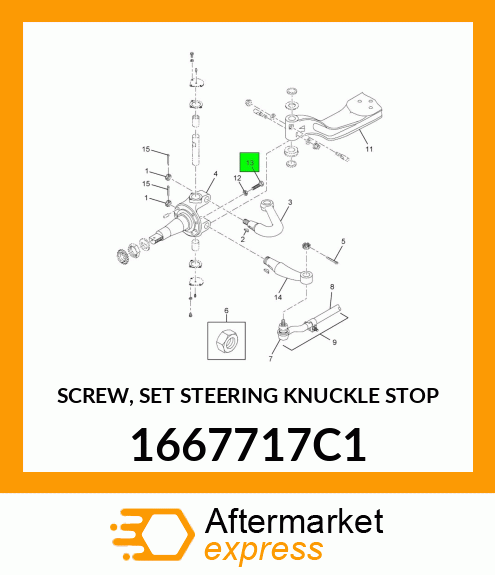 SCREW, SET STEERING KNUCKLE STOP 1667717C1