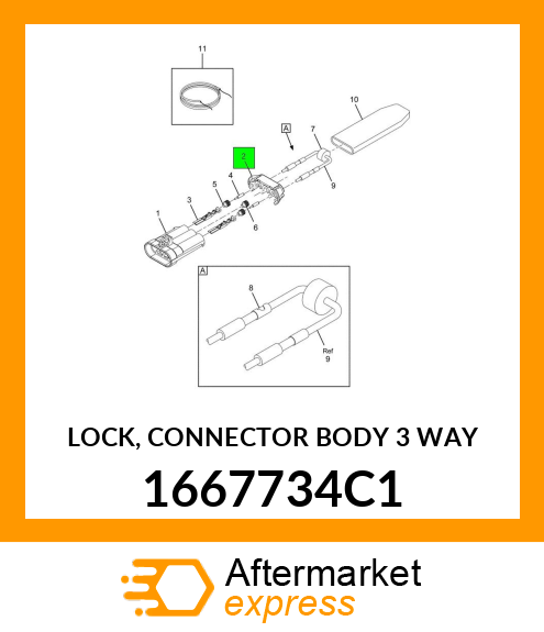 LOCK, CONNECTOR BODY 3 WAY 1667734C1