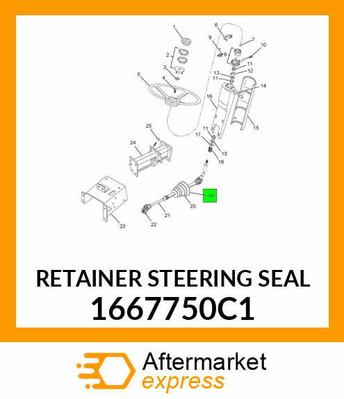RETAINER STEERING SEAL 1667750C1