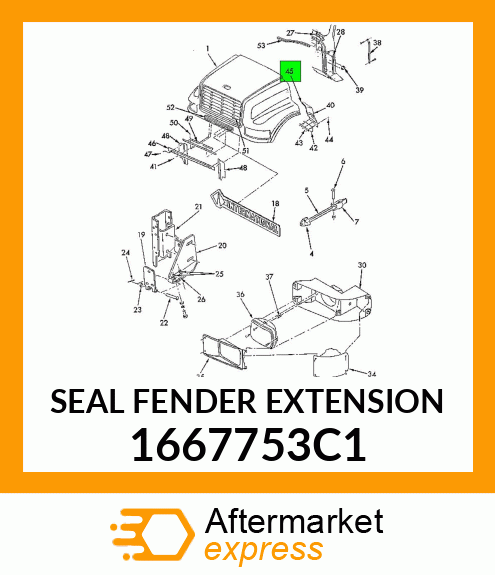 SEAL FENDER EXTENSION 1667753C1