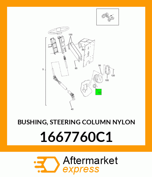 BUSHING, STEERING COLUMN NYLON 1667760C1