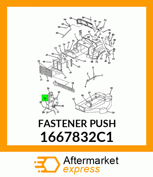 FASTENER PUSH 1667832C1