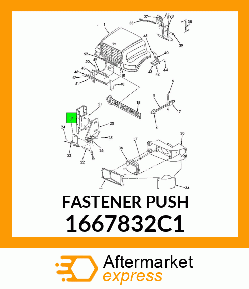 FASTENER PUSH 1667832C1