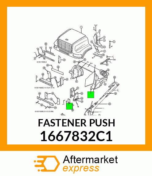 FASTENER PUSH 1667832C1