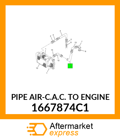 PIPE AIR-C.A.C. TO ENGINE 1667874C1