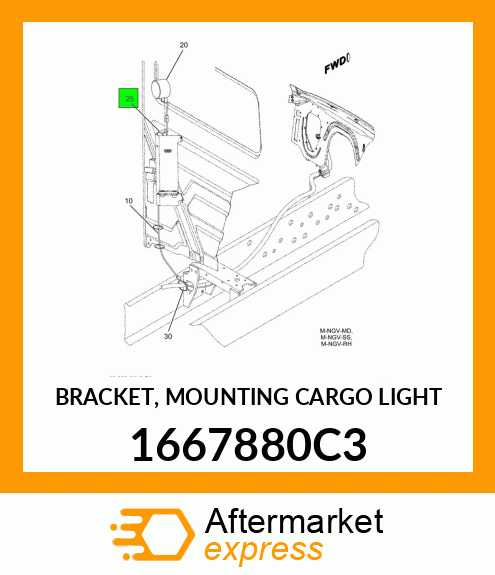 BRACKET, MOUNTING CARGO LIGHT 1667880C3