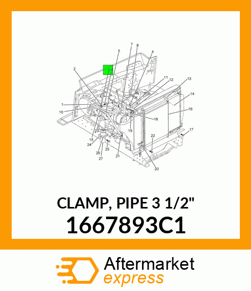 CLAMP, PIPE 3 1/2" 1667893C1