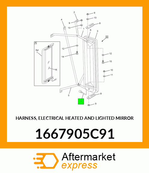 HARNESS, ELECTRICAL HEATED AND LIGHTED MIRROR 1667905C91